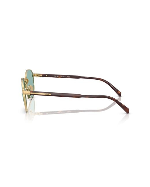 Prada Black Pr B51S 5Ak40K Sunglasses Metal Round Normal for men