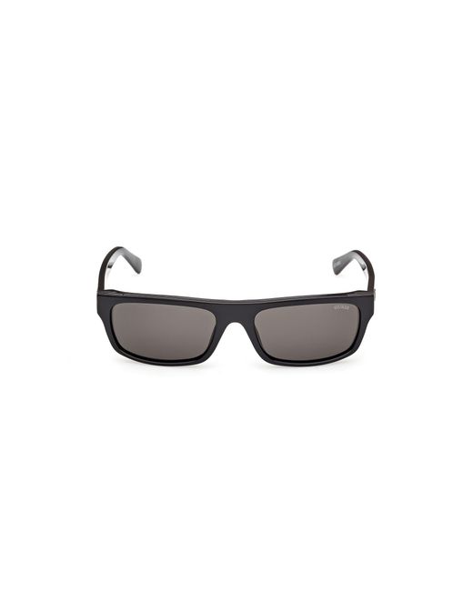 Guess Black Gu00276 01A Sunglasses Injected Smoke Squared Normal for men
