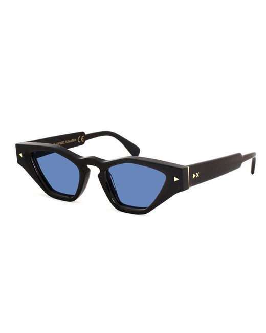 Xlab Blue Sumatra Sunglasses Acetate Light Cat Eye Polarized