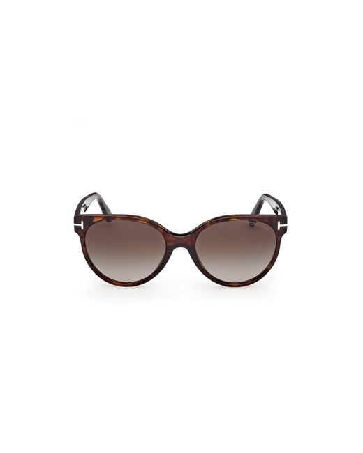 Tom Ford Black Ft1311 Tallulah-02 52B Sunglasses Acetate Smoke Round Normal