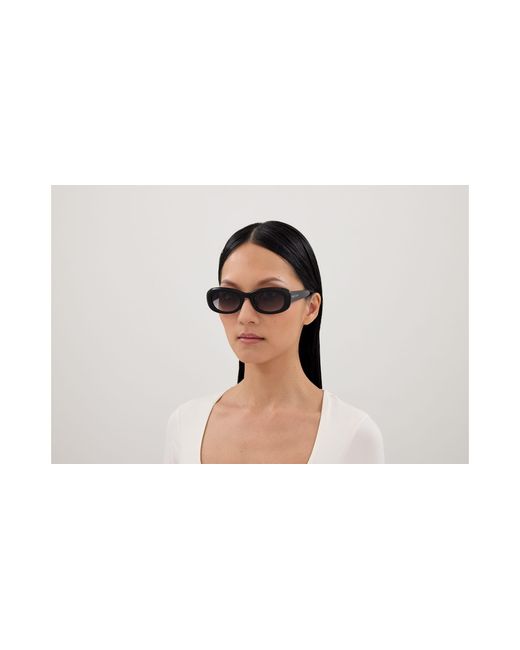 McQueen Black Am0527Sa 001 Sunglasses Acetate Round