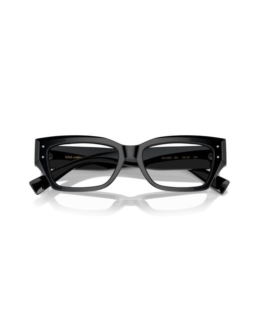 Dolce & Gabbana Black Dg3387 501 Optical Frames Acetate Transparent Squared Normal