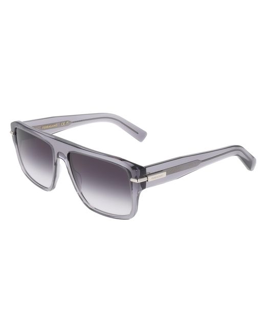 Ferragamo Black Sf2078Slbi 020 Sunglasses Acetate Squared Normal Shaded for men