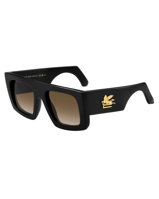 Etro Black Screen 807/Ha Sunglasses Plastic Squared Normal Shaded