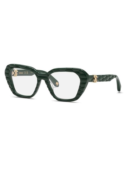Roberto Cavalli Black Vrc070M 0D80 Optical Frames Acetate Geometric