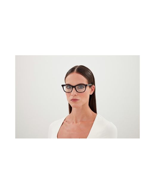 McQueen Black Am0515O 008 Optical Frames Acetate Transparent Cat Eye