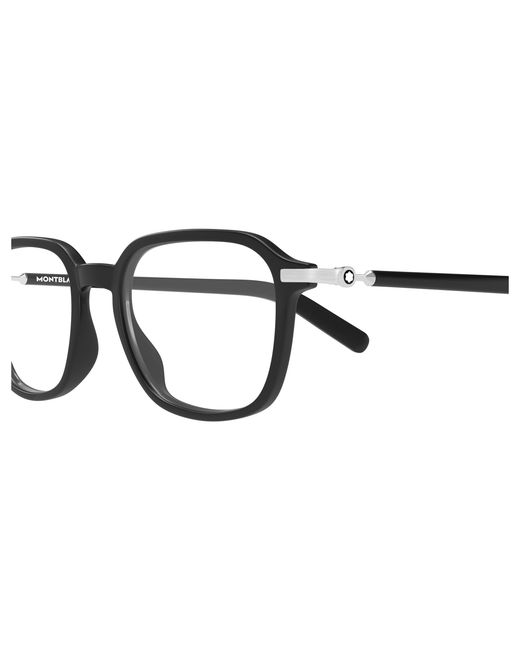 Montblanc Black Mb0462O 002 Optical Frames Injected Transparent Squared for men