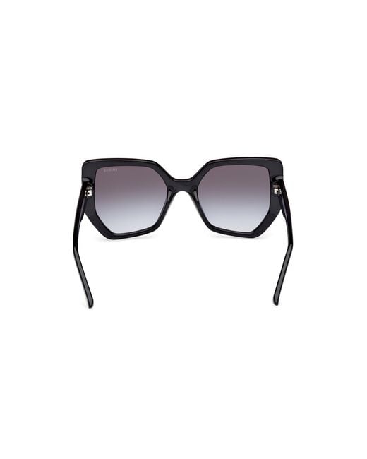 Guess Black Gu00154 01B Sunglasses Injected Smoke Geometric Normal