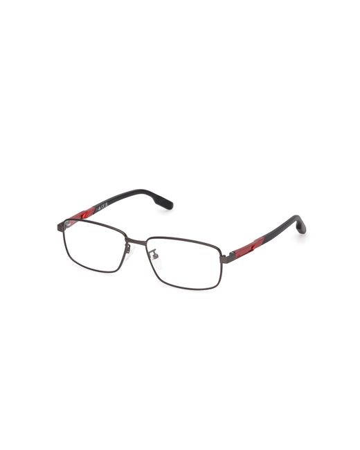 Adidas Originals Black Sp5085-H 09A Optical Frames Metal Squared Normal for men