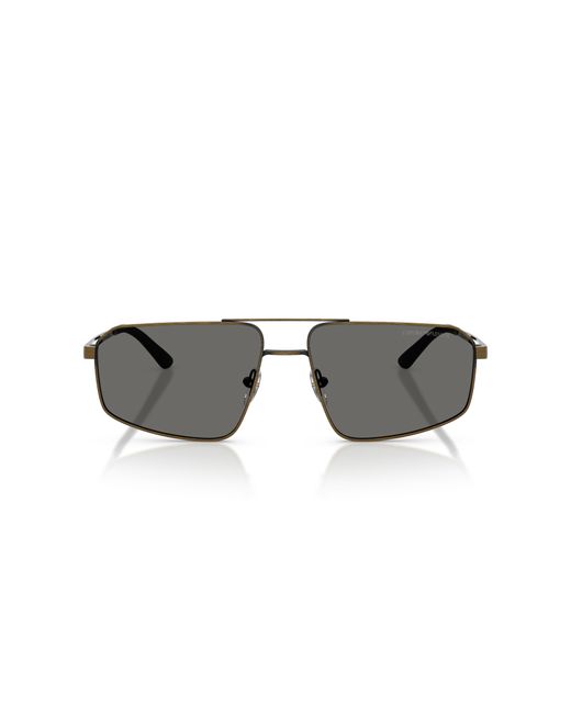 Emporio Armani Black Ea2173 327087 Sunglasses Metal Pilot Normal for men