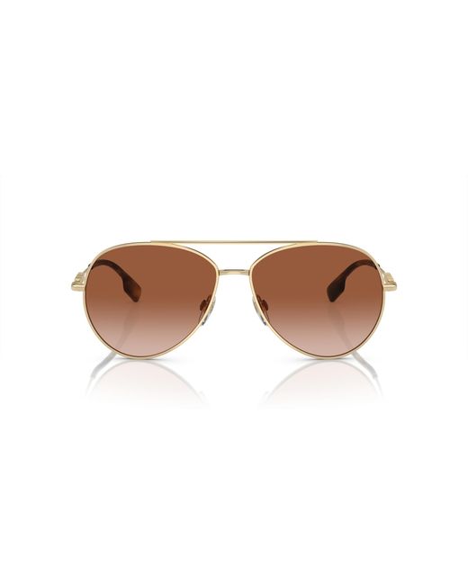 Burberry Black Be3147 110913 Sunglasses Metal Pilot Normal Shaded