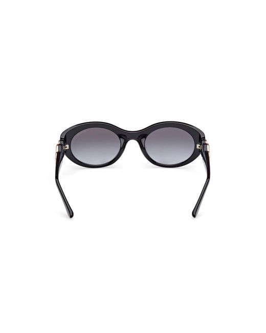 Guess Black Gu00198-H 01B Sunglasses Injected Smoke Round Normal