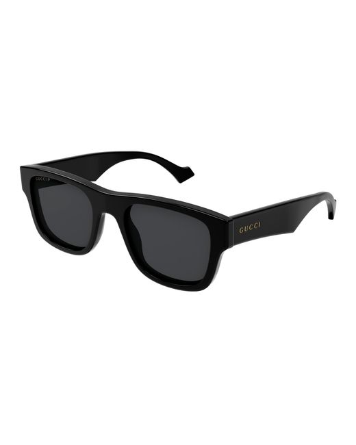 Gucci Black Gg1427S 002 Sunglasses Acetate Squared Polarized Anti-Glare for men