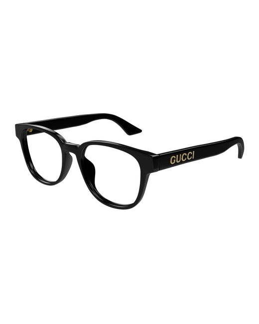 Gucci Black Gg1746Oa 001 Optical Frames Acetate Transparent Round