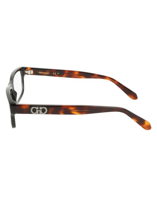 Ferragamo Black Sf3061 001 Optical Frames Acetate Squared Normal for men