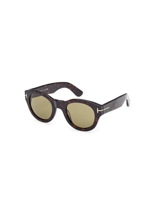 Tom Ford Black Ft1212 Lucinda 52N Sunglasses Acetate Verde Round Normal