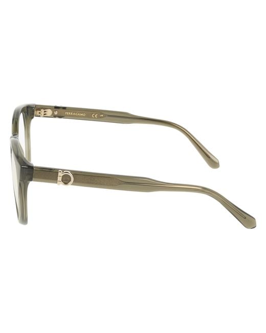 Ferragamo Black Sf3032E 320 Optical Frames Geometric Normal