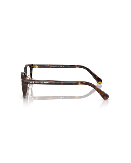 Swarovski Black Sk2040D 1002 Optical Frames Acetate Round Normal