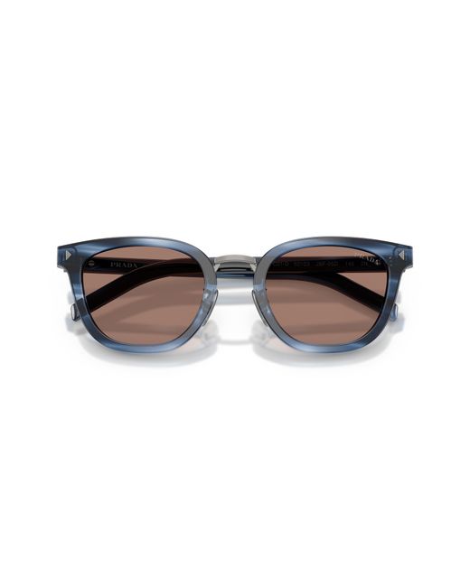 Prada Black Pr C01Sd 26F05D Sunglasses Acetate Cat Eye Normal for men