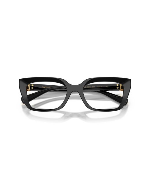 Dolce & Gabbana Black Dg3436 501 Optical Frames Acetate Transparent Squared Normal