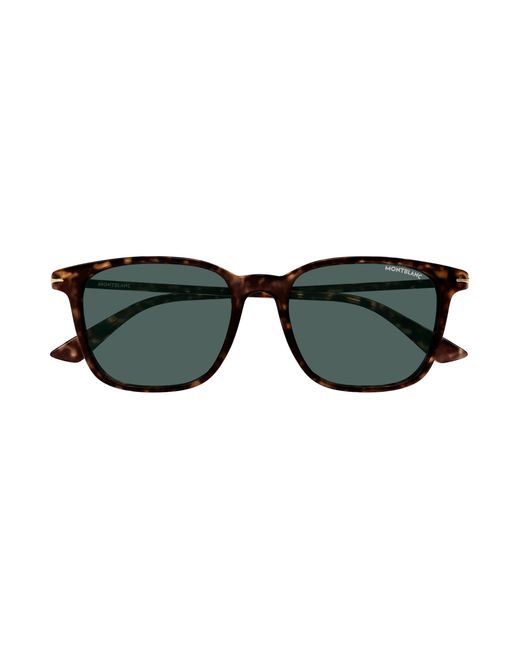 Montblanc Black Mb0338S 002 Sunglasses Acetate Squared for men