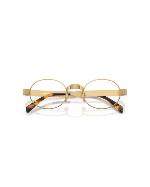 Miu Miu Black Mu B51S 5Ak10W Sunglasses Metal Transparent Round Normal