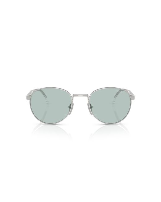 Prada Black Pr B51S 1Bc40N Sunglasses Metal Round Normal for men