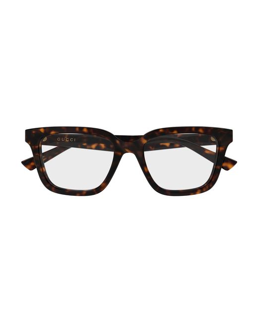 Gucci Black Gg2186Oa 002 Optical Frames Acetate Transparent Squared
