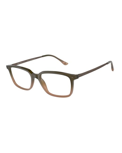 Giorgio Armani Black Ar7183 5982 Optical Frames Acetate Transparent Squared Normal for men
