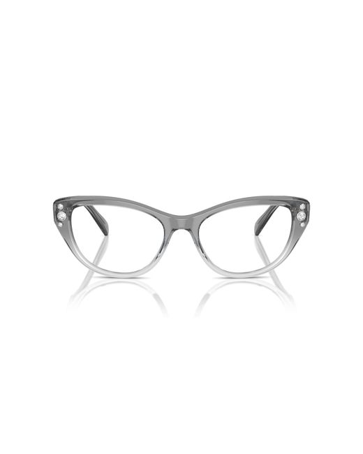 Swarovski Black Sk2023 1046 Optical Frames Acetate Transparent Cat Eye Normal