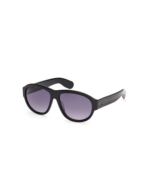 Adidas Originals Black Or0150 01B Sunglasses Acetate Smoke Pilot Normal