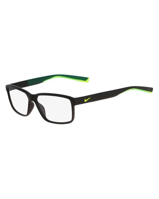 Nike Black 7092 011 Optical Frames Injected Squared Normal Photochromatic for men