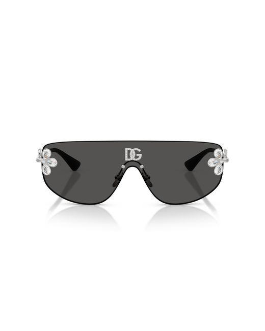 Dolce & Gabbana Black Dg2333B 05/87 Sunglasses Metal Squared Normal