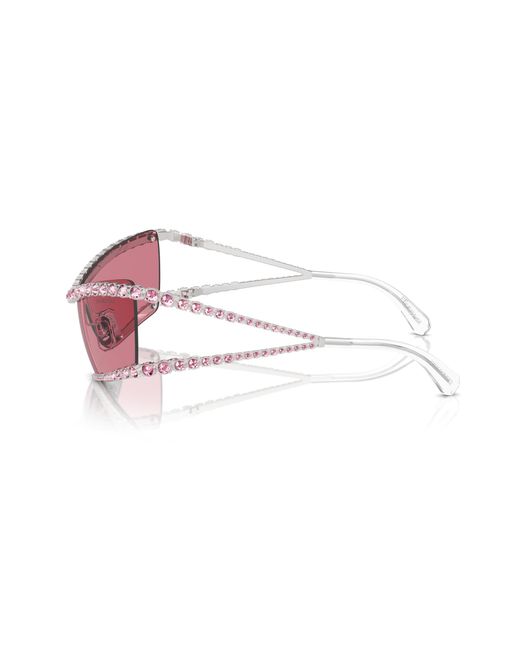 Swarovski Black Sk7022 402384 Sunglasses Metal Geometric Normal