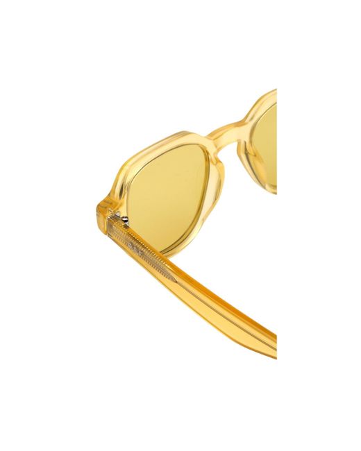 Retrosuperfuture Yellow 4As Voce Cream Sunglasses Acetate Squared Normal