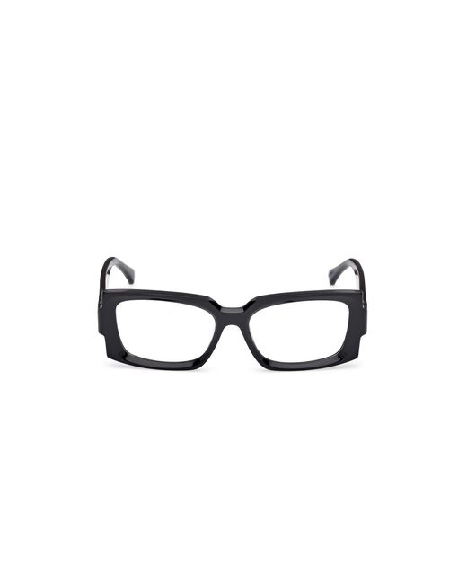 Max Mara Black Mm5189 098 Optical Frames Acetate Squared Normal