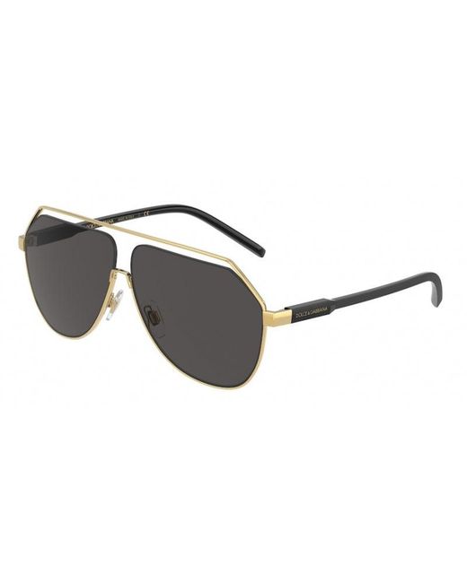 Dolce & Gabbana Black Dg2266 02/87 Sunglasses Metal Pilot for men
