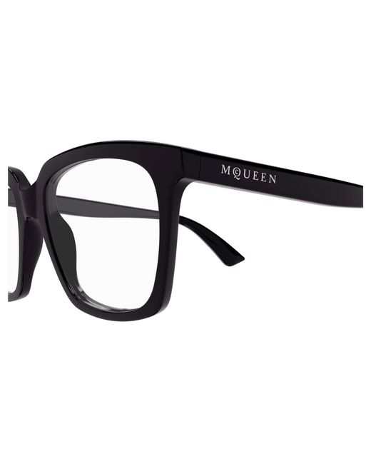 McQueen Black Am0513O 006 Optical Frames Acetate Transparent Cat Eye