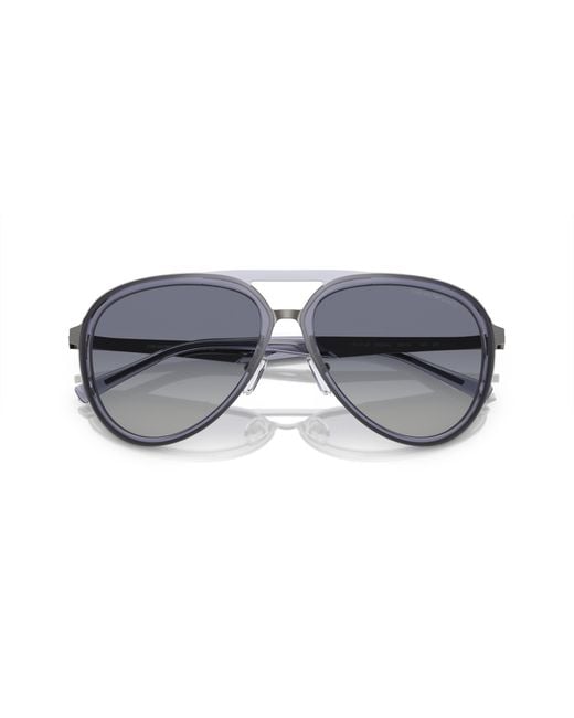 Emporio Armani Black Ea2145 33584L Sunglasses Metal Pilot Normal Shaded for men
