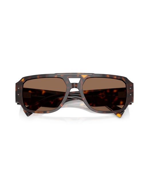 Dolce & Gabbana Black Dg4482 502/73 Sunglasses Acetate Pilot Normal for men