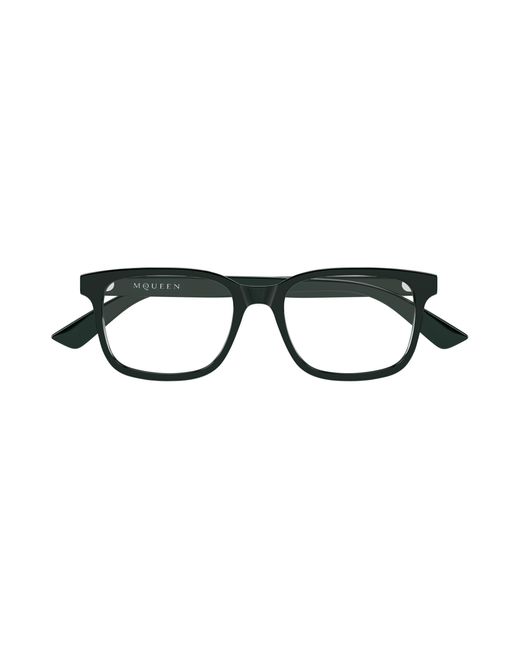 McQueen Black Am0541O 009 Optical Frames Acetate Transparent Squared for men