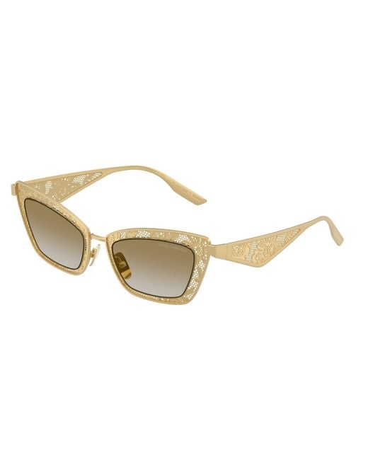 Dolce & Gabbana Black Dg2311 12246E Sunglasses Steel Cat Eye Normal