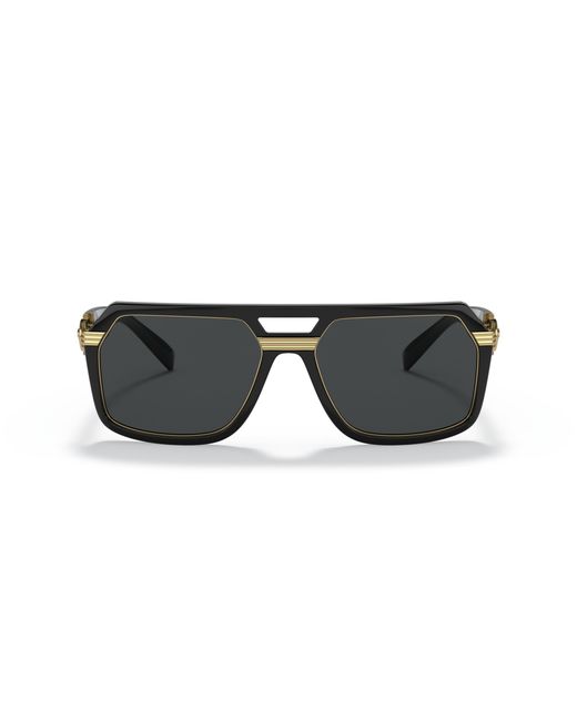 Versace Black Ve4399 Gb1/87 Sunglasses Nylon Squared Normal for men