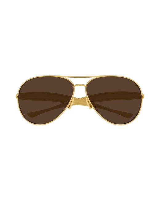 Bottega Veneta Black Bv1305S 007 Sunglasses Metal Pilot