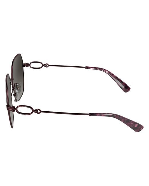 Longchamp Black Lo187S 601 Sunglasses Metal Squared Normal