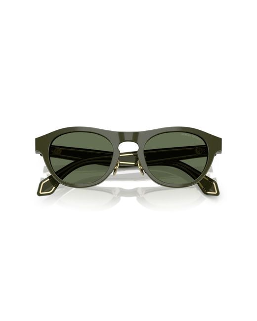 Giorgio Armani Green Ar8225 61932A Sunglasses Acetate Round Normal for men