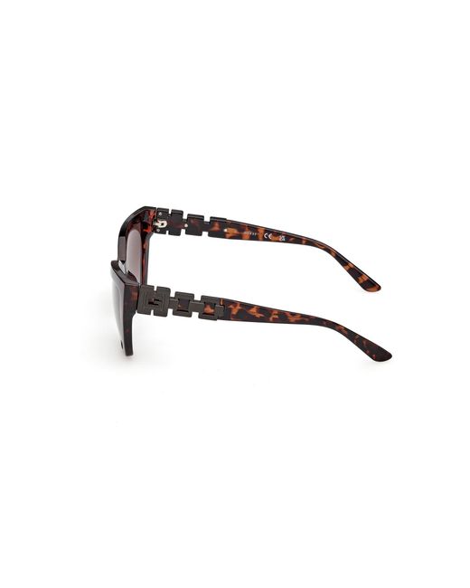Guess Black Gu00264 52F Sunglasses Injected Cat Eye Normal