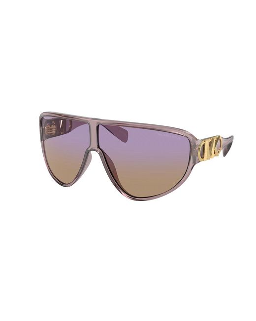 Michael Kors Purple Mk2194 Empire Shield 3738El Sunglasses Injected Geometric Normal Shaded