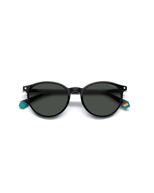 Polaroid Black Pld 6137/Cs 807/M9 Sunglasses Plastic Round Polarized