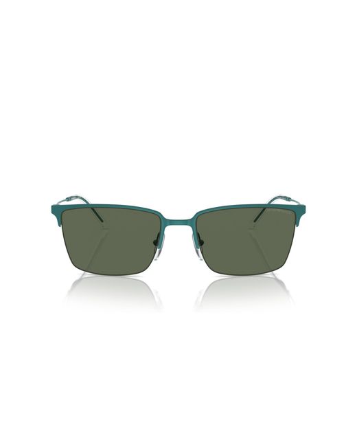 Emporio Armani Green Ea2155 337971 Sunglasses Metal Squared Normal for men